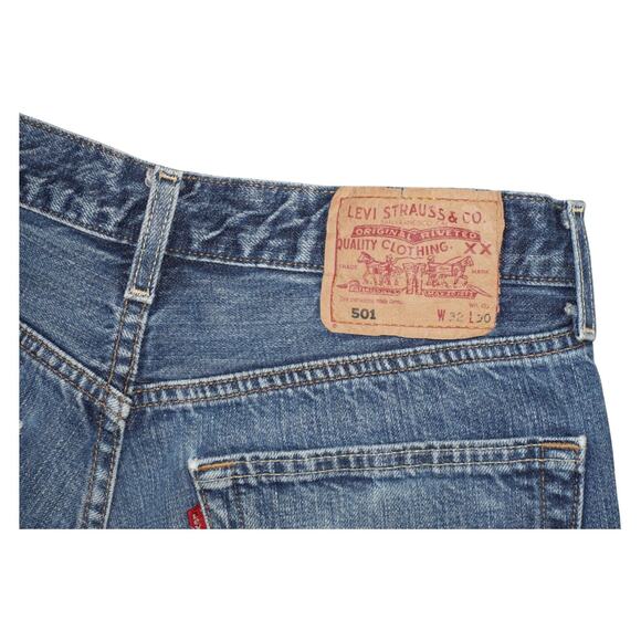 Vintage Levi’s 501 Button-Fly Cutoff Denim Shorts Men’s 32x30 – Made in Turkey - Picture 3 of 10